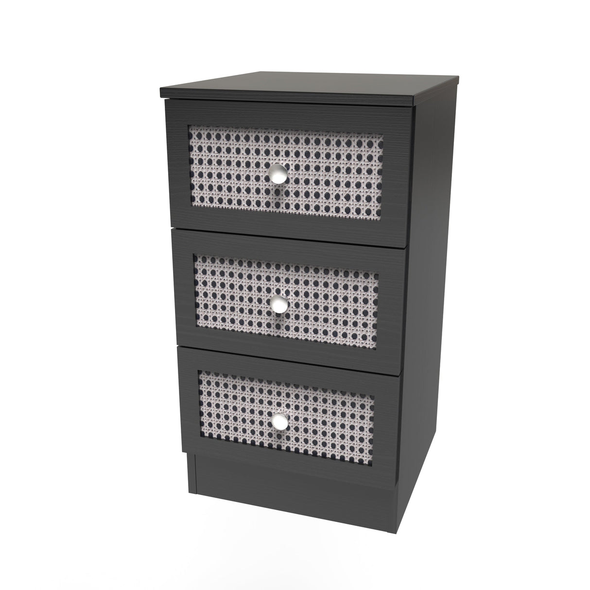 Rattan 3 Drawer Bedside Cabinet - Welcome Furniture