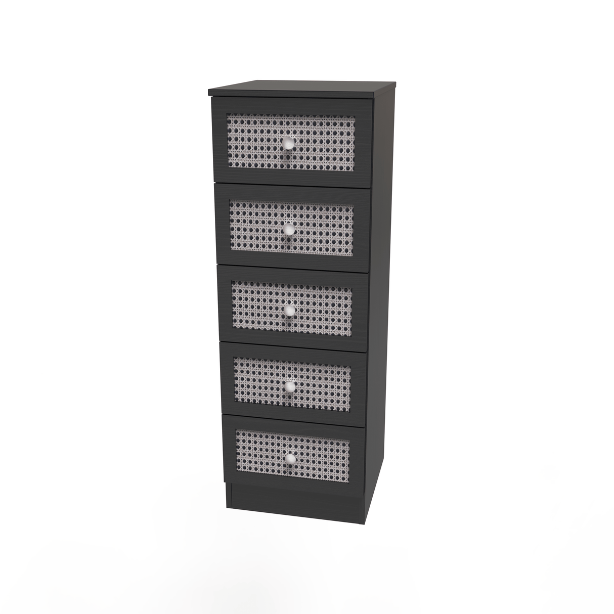 Rattan 5 Drawer Bedside Cabinet - Welcome Furniture