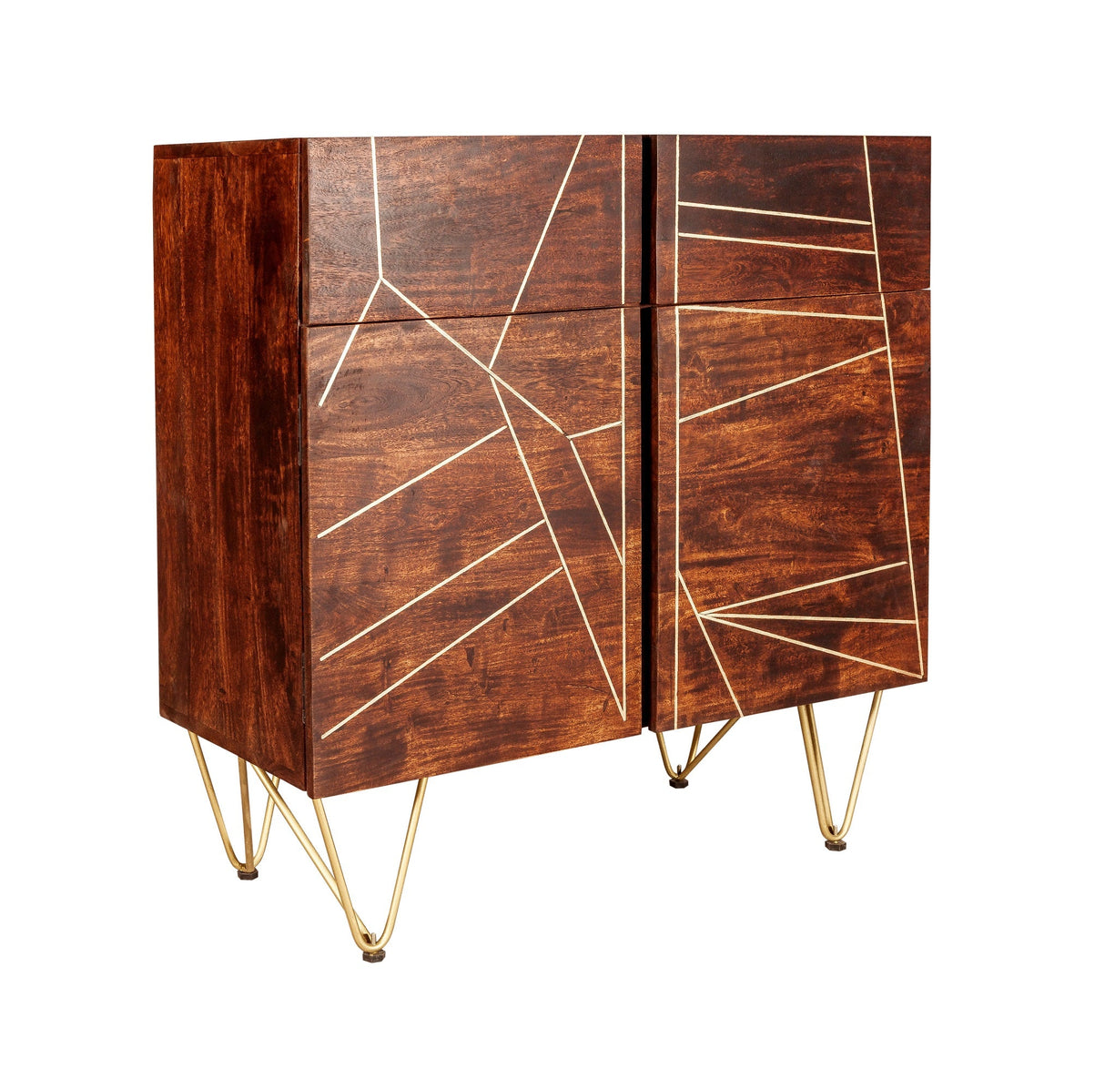Reclaimed Wood 2 Door 2 Drawer Sideboard - Indian Hub