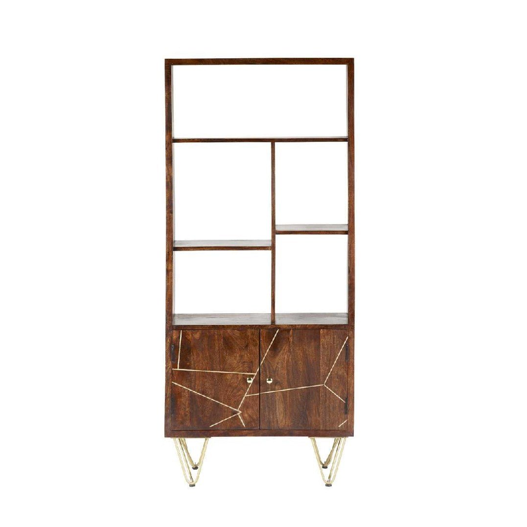 Reclaimed Wood 2 Door Bookcase - Indian Hub