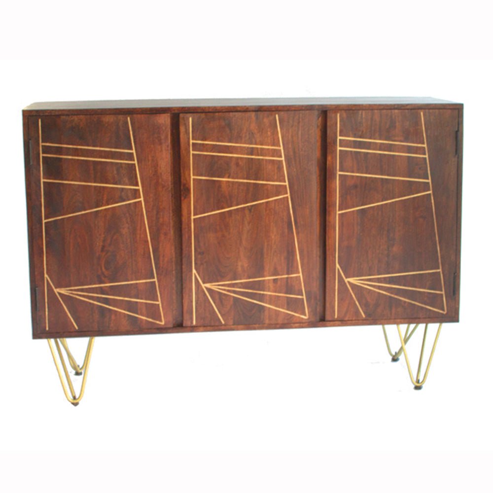 Reclaimed Wood 3 Door Sideboard - Indian Hub
