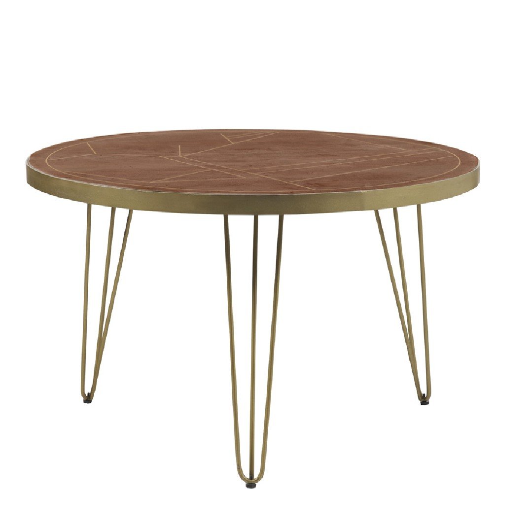 Reclaimed Wood Round Dining Table - Indian Hub