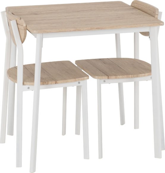 Riley Small Dining Table Set with 2 Chairs - Seconique