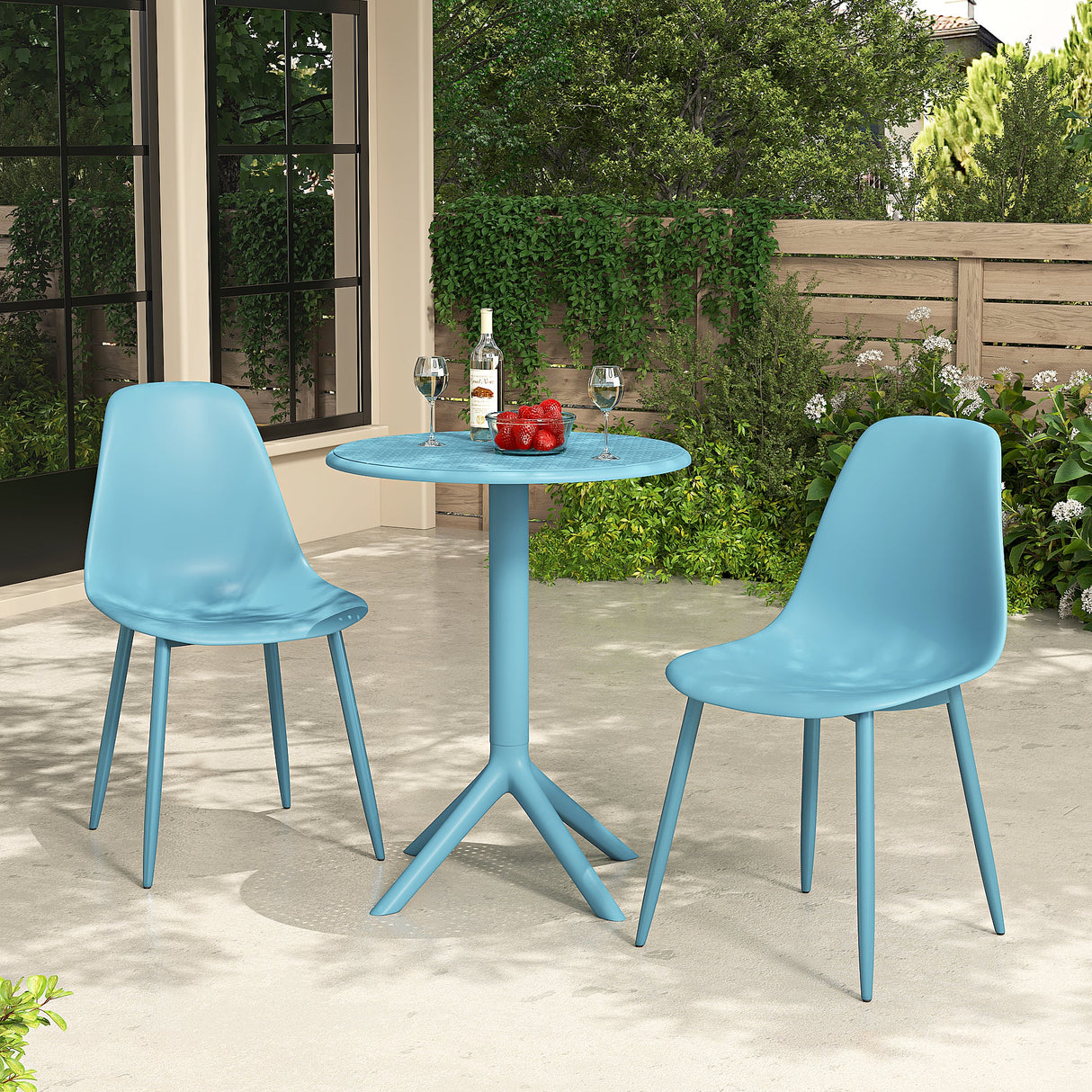 Rimini 3 Piece Garden Bistro Set Table and Chairs - Core Products