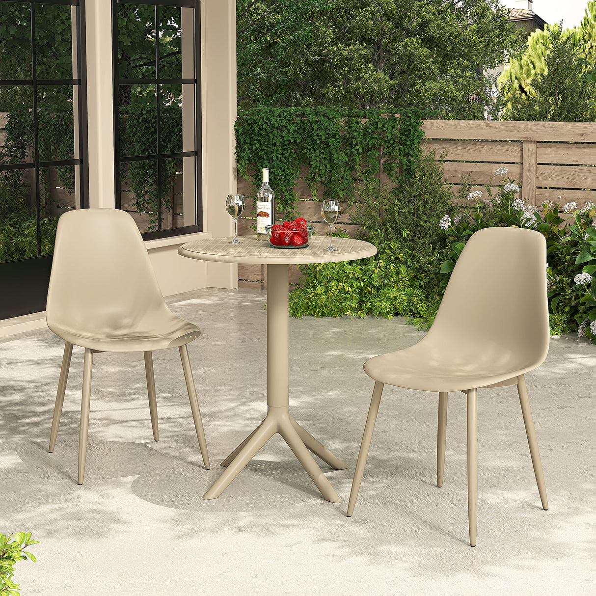 Rimini 3 Piece Garden Bistro Set Table and Chairs - Core Products