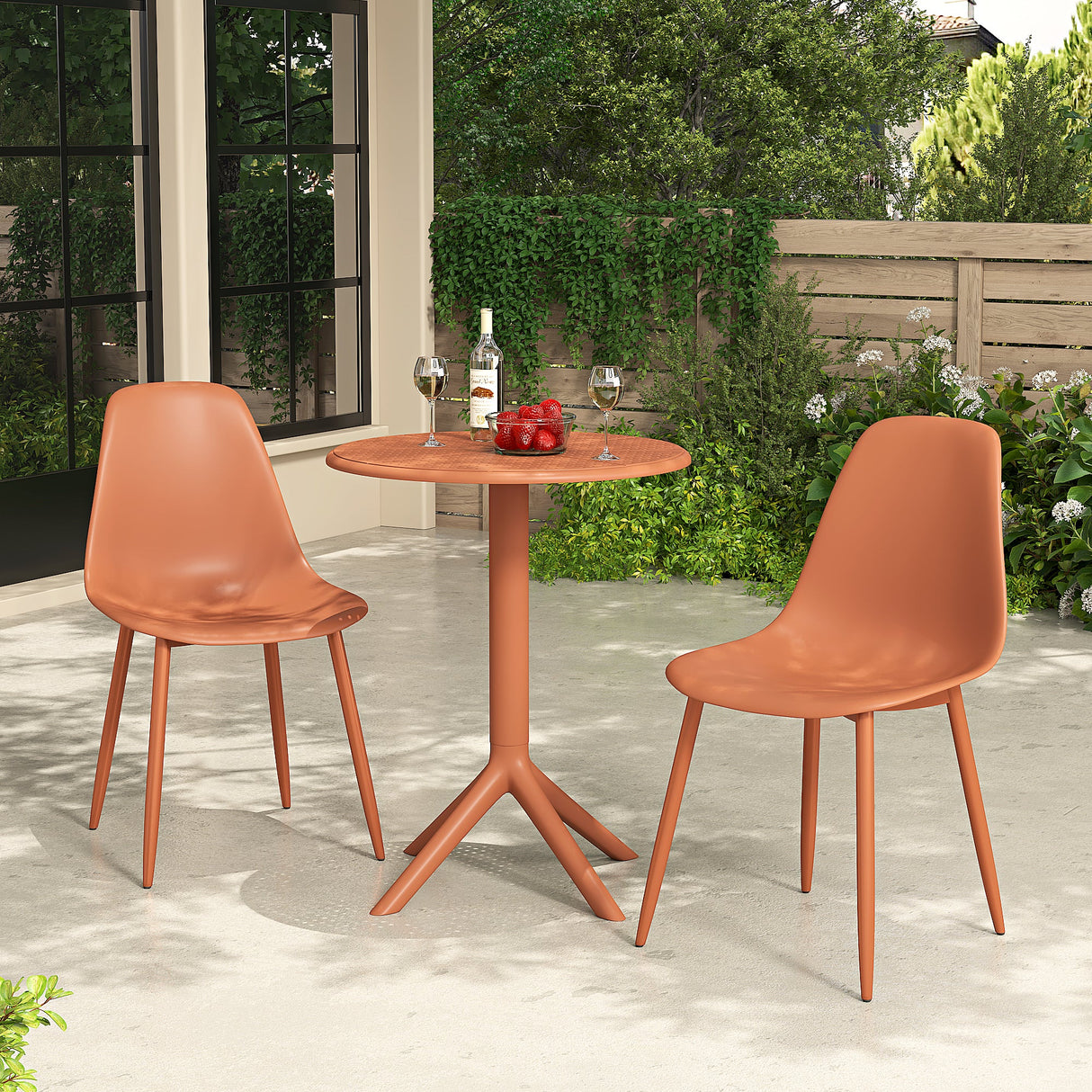 Rimini 3 Piece Garden Bistro Set Table and Chairs - Core Products