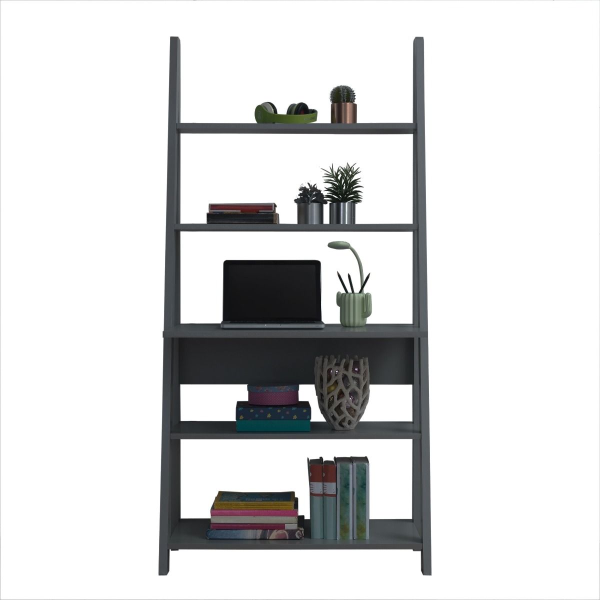 Riva Dark Grey Tall Ladder Desk - Timber Art Design