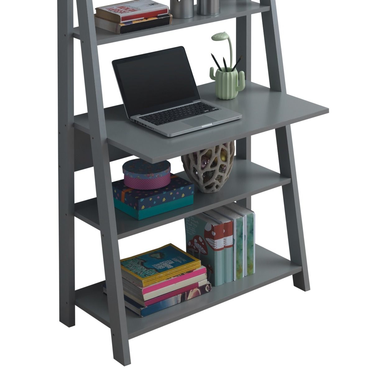 Riva Dark Grey Tall Ladder Desk - Timber Art Design