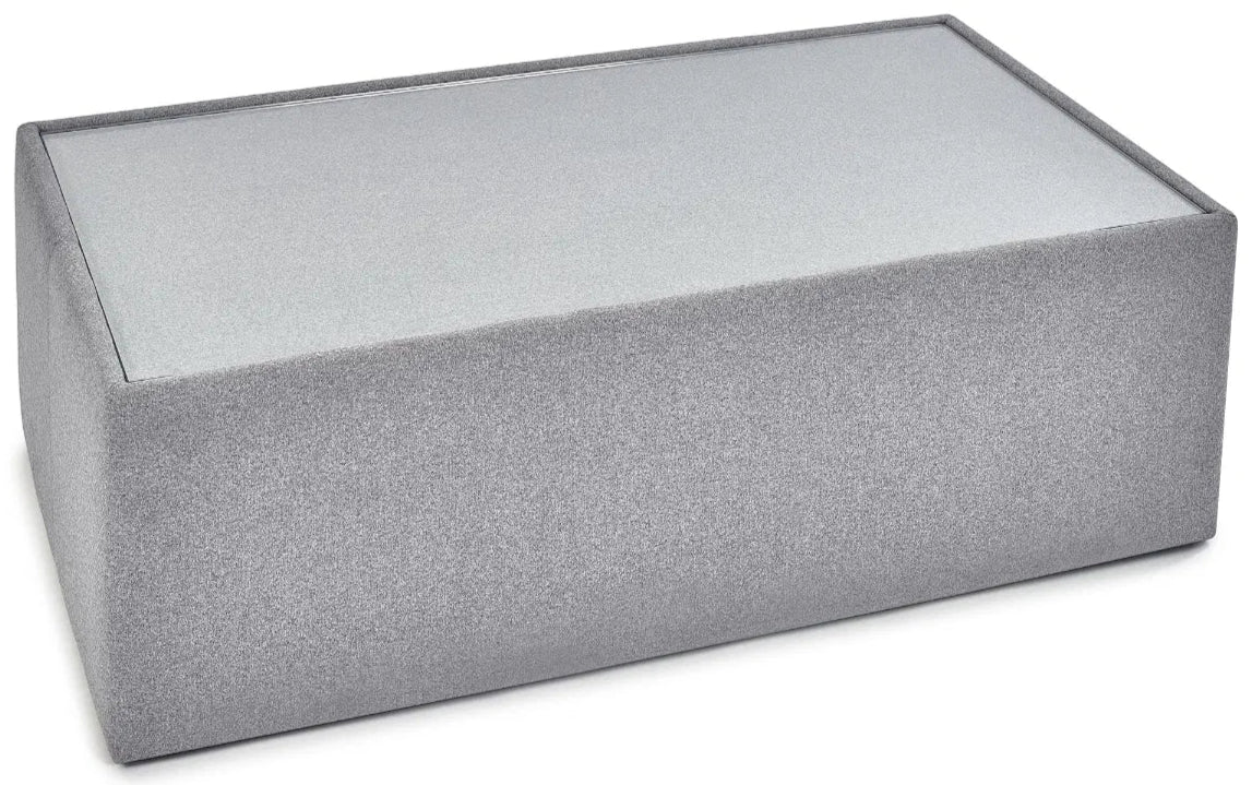 Rohe Glass Top Fabric Coffee Table - Julian Bowen