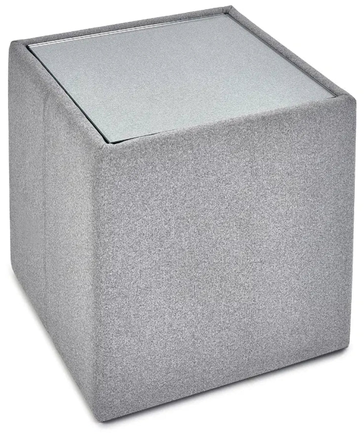 Rohe Glass Top Fabric Lamp Table - Julian Bowen