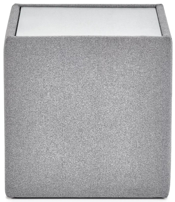 Rohe Glass Top Fabric Lamp Table - Julian Bowen