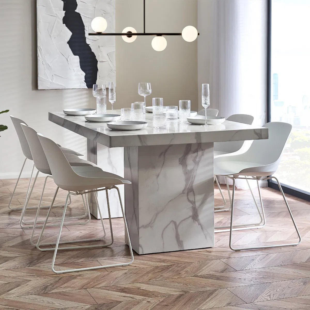 Rome Pedestal Dining Table - Julian Bowen