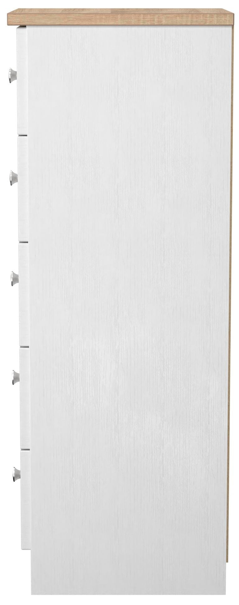 Vienna 5 Drawer Tallboy Drawer Chest with Oak Top