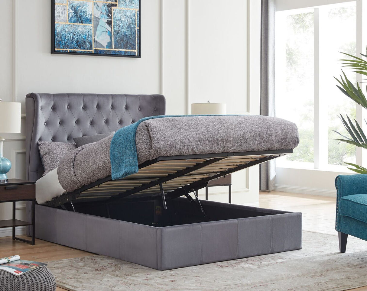 Holway Button Backed Ottoman Bed Frame