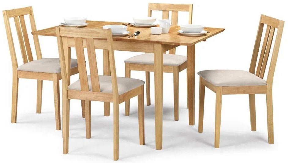 Rufford Butterfly Extending Dining Table Set - Julian Bowen