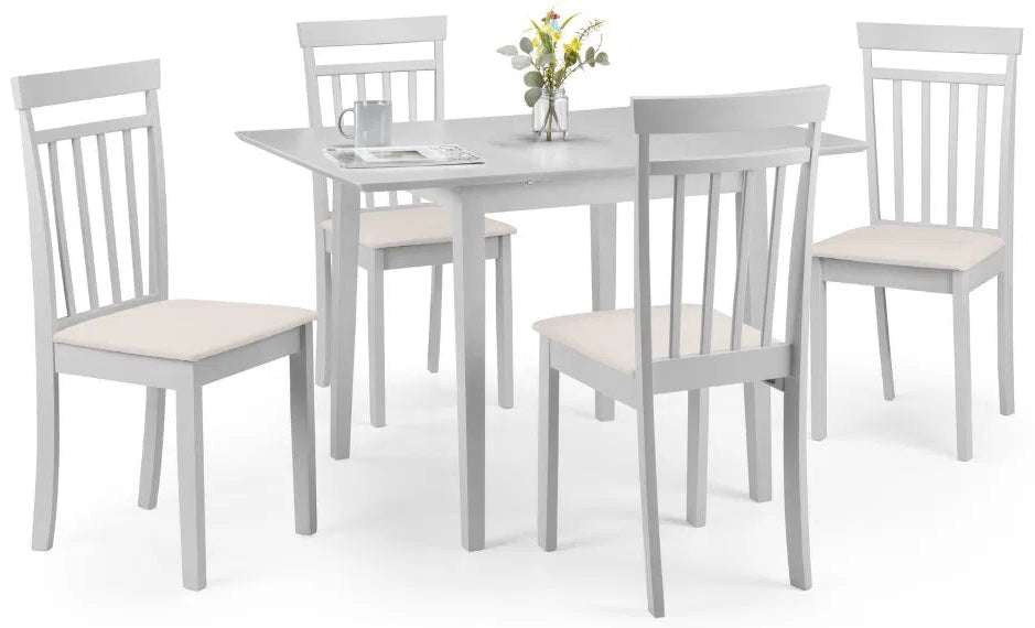 Rufford Butterfly Extending Dining Table With 4 Coast Chairs - Julian Bowen