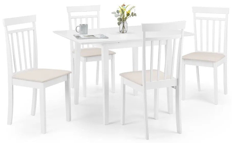 Rufford Butterfly Extending Dining Table With 4 Coast Chairs - Julian Bowen