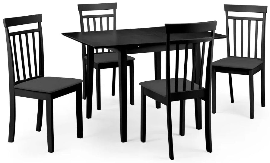 Rufford Butterfly Extending Dining Table With 4 Coast Chairs - Julian Bowen