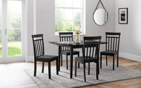 Rufford Butterfly Extending Dining Table With 4 Coast Chairs - Julian Bowen