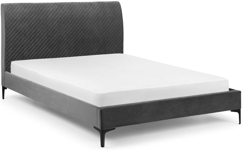 Sanderson Diamond Quilted Velvet Bed - Julian Bowen