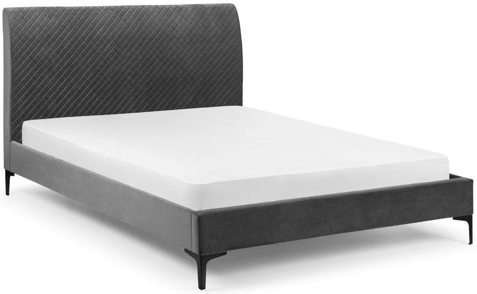 Sanderson Diamond Quilted Velvet Bed - Julian Bowen
