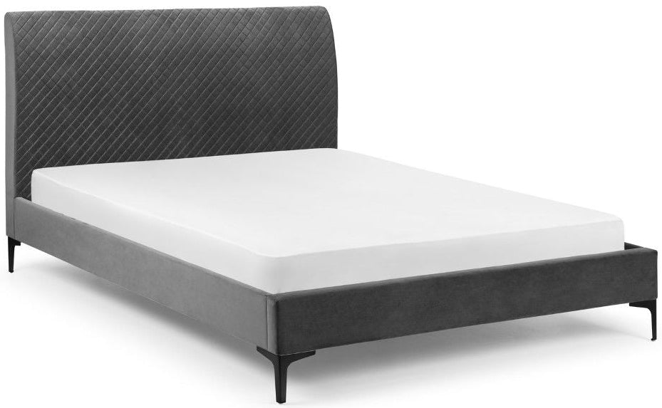 Sanderson Diamond Quilted Velvet Bed - Julian Bowen