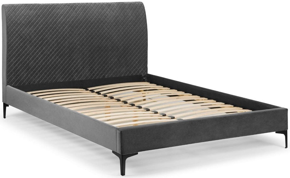 Sanderson Diamond Quilted Velvet Bed - Julian Bowen