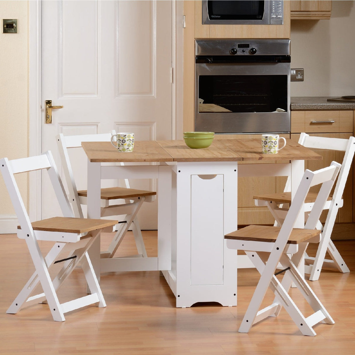 Santos Butterfly Folding Space Saving Dining Set - Seconique