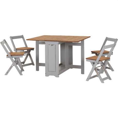 Santos Butterfly Folding Space Saving Dining Set - Seconique