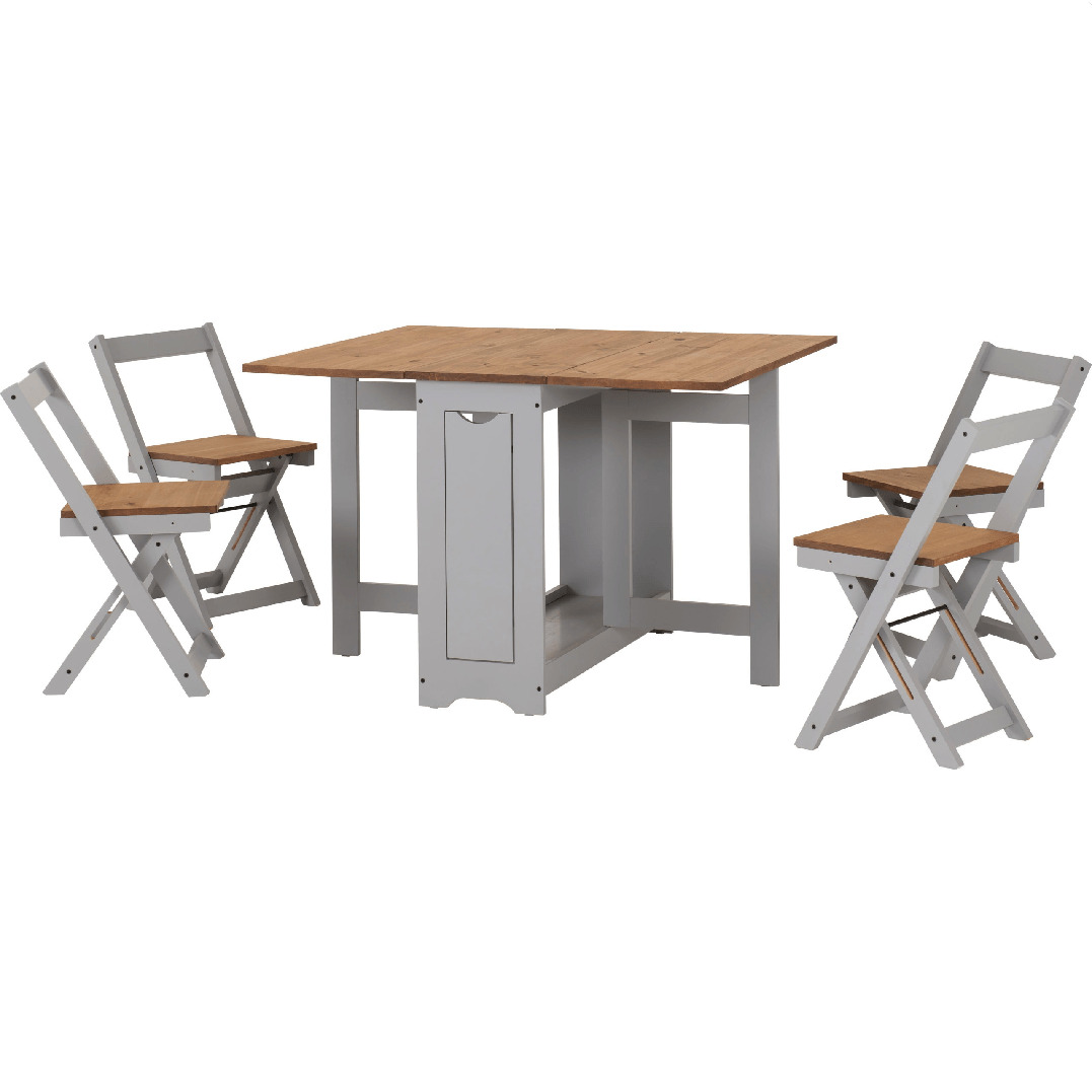 Santos Butterfly Folding Space Saving Dining Set - Seconique