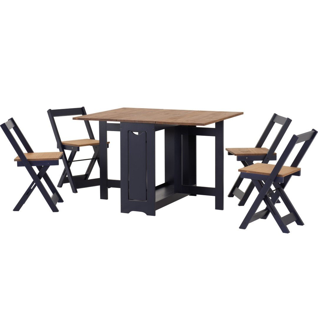 Santos Butterfly Folding Space Saving Dining Set - Seconique