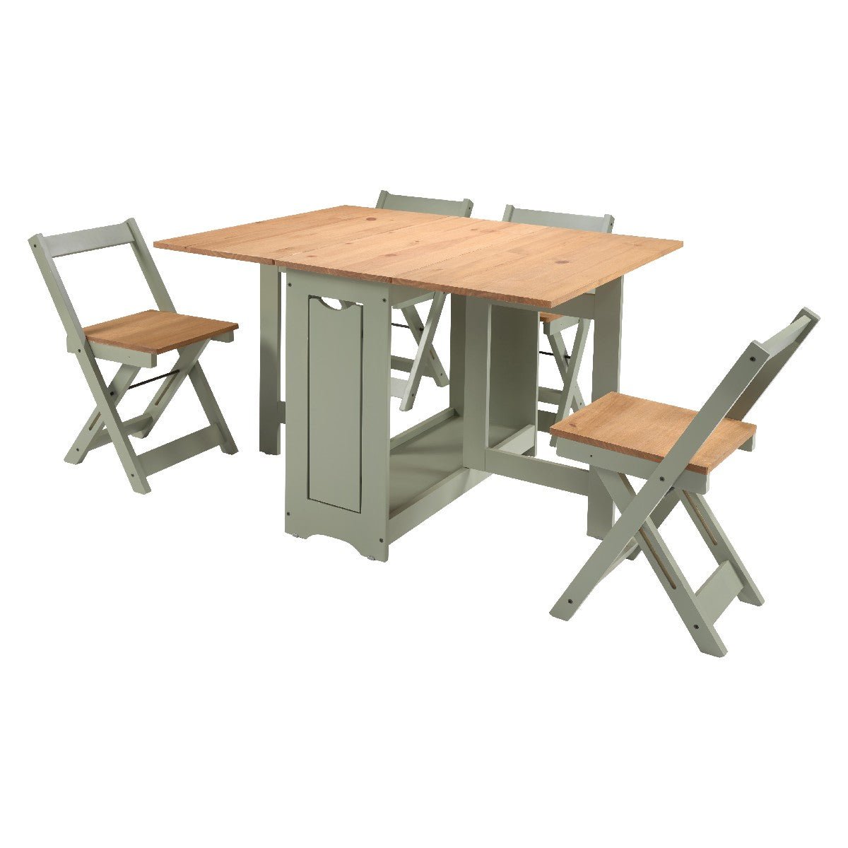 Santos Butterfly Folding Space Saving Dining Set - Seconique