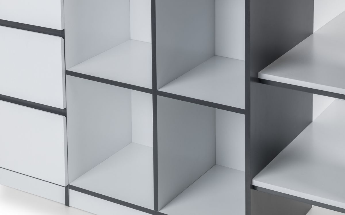 Saturn Mid Sleeper Bed Frame with Desk - Julian Bowen