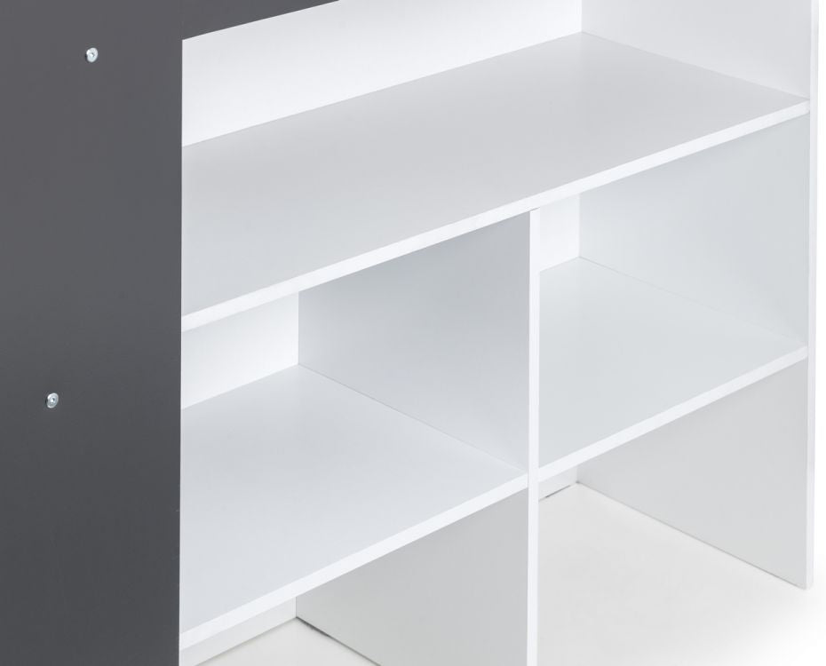 Saturn Mid Sleeper Bed Frame with Desk - Julian Bowen