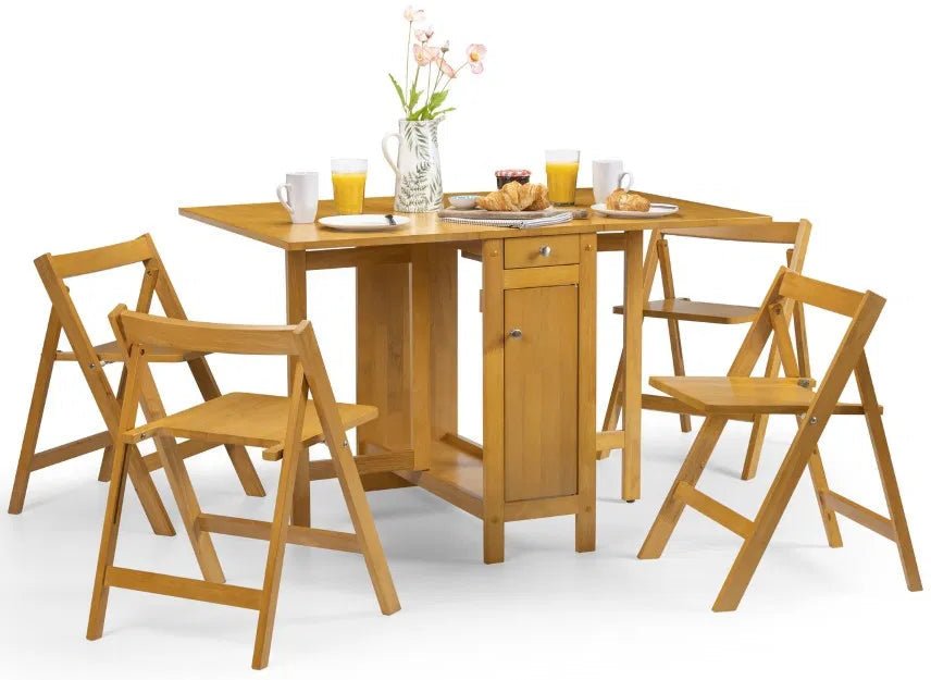 Savoy Butterfly Folding Space Saving Dining Set - Julian Bowen