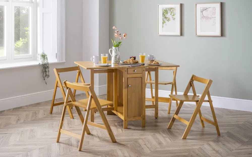 Savoy Butterfly Folding Space Saving Dining Set - Julian Bowen