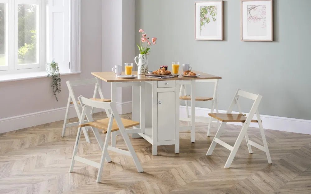 Savoy Butterfly Folding Space Saving Dining Set - Julian Bowen