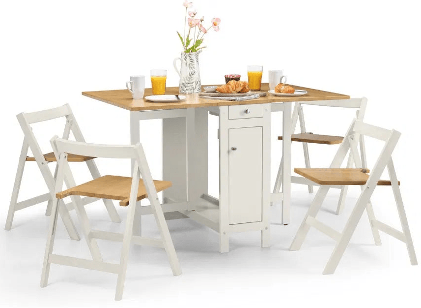 Savoy Butterfly Folding Space Saving Dining Set - Julian Bowen