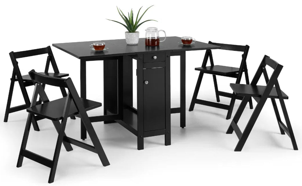 Savoy Butterfly Folding Space Saving Dining Set - Julian Bowen