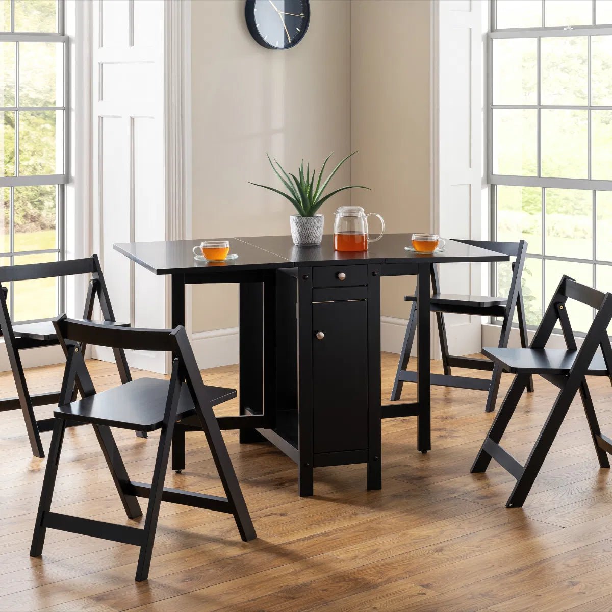 Savoy Butterfly Folding Space Saving Dining Set - Julian Bowen