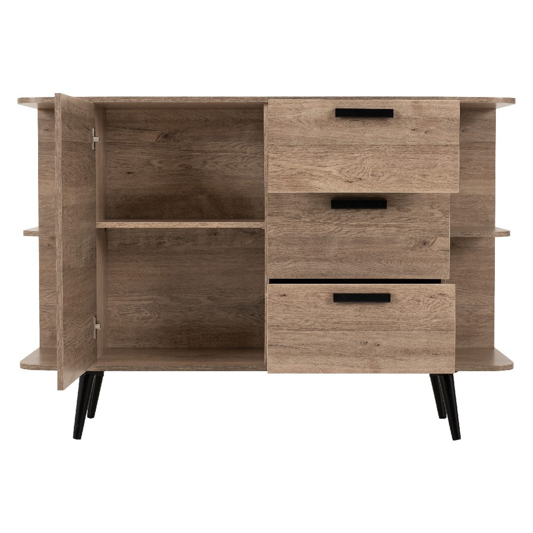 Saxton 1 Door 3 Drawer Sideboard - Seconique