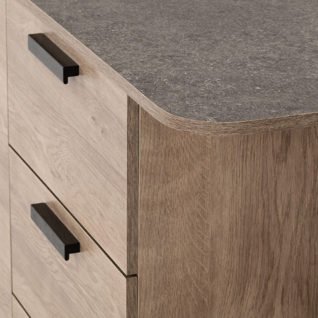 Saxton 1 Door 3 Drawer Sideboard - Seconique