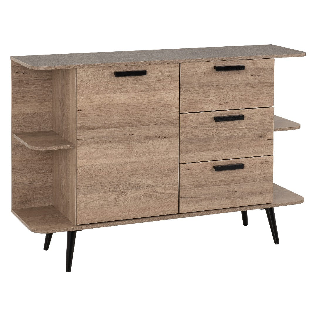 Saxton 1 Door 3 Drawer Sideboard - Seconique
