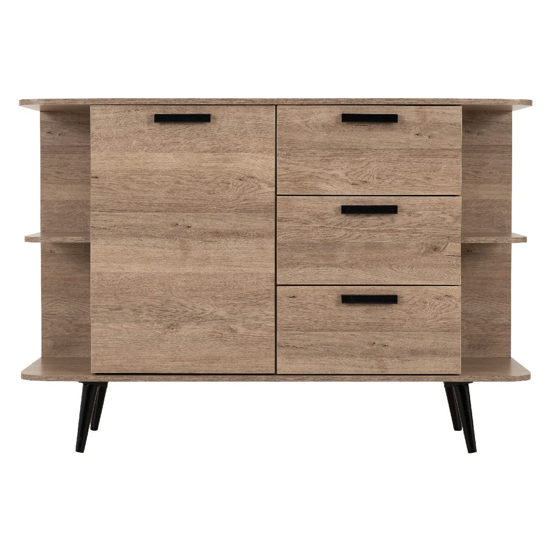 Saxton 1 Door 3 Drawer Sideboard - Seconique