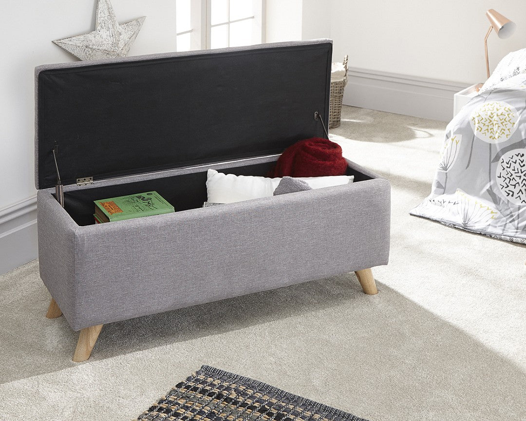 Secreto Fabric Ottoman Bench - GFW