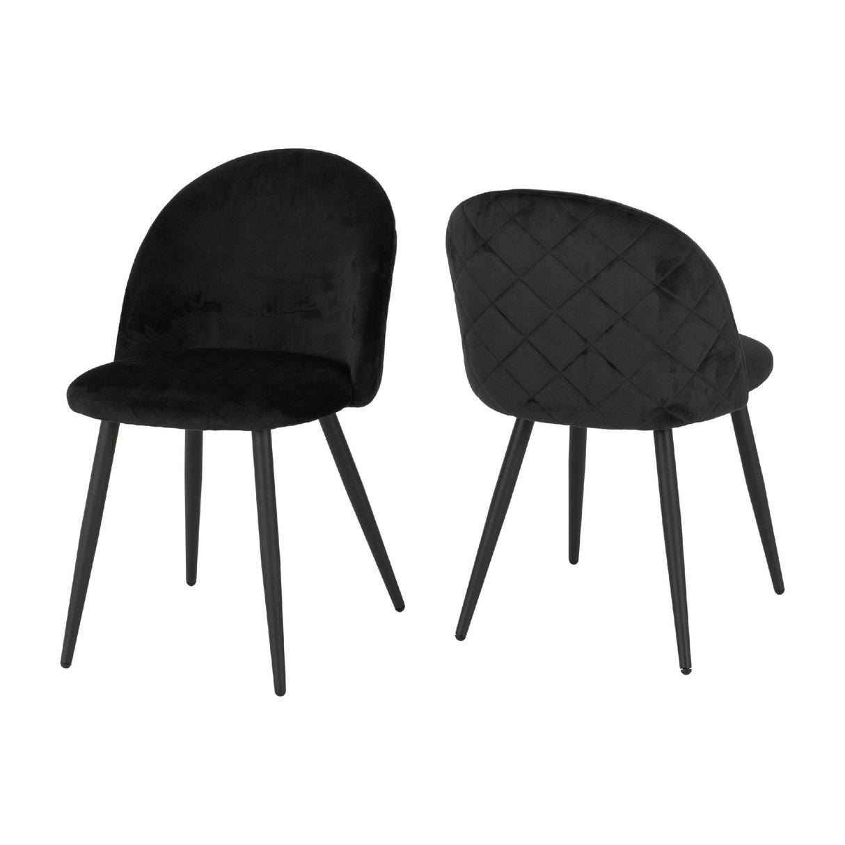 Set of 4 Marlow Velvet Dining Chairs - Seconique