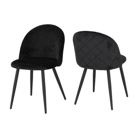 Set of 4 Marlow Velvet Dining Chairs - Seconique