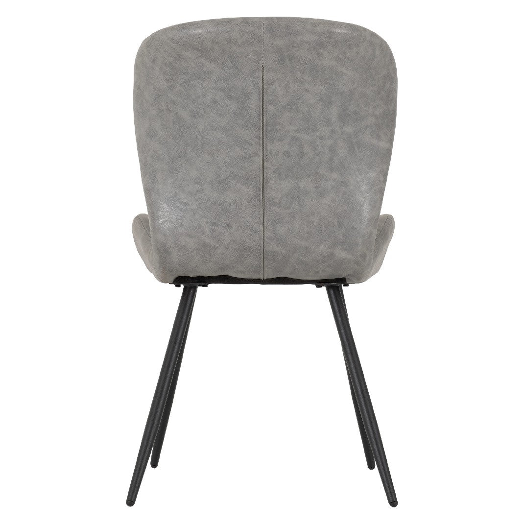 Set of 4 Quebec Faux Leather Dining Chairs - Seconique