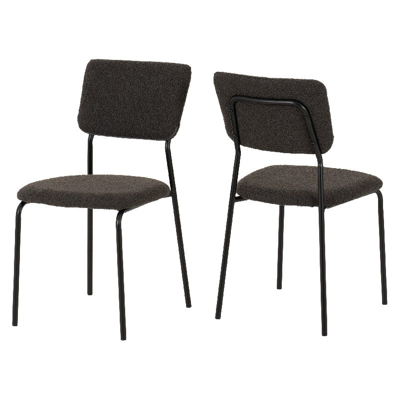 Set of 4 Sheldon Boucle Fabric Chairs - Seconique