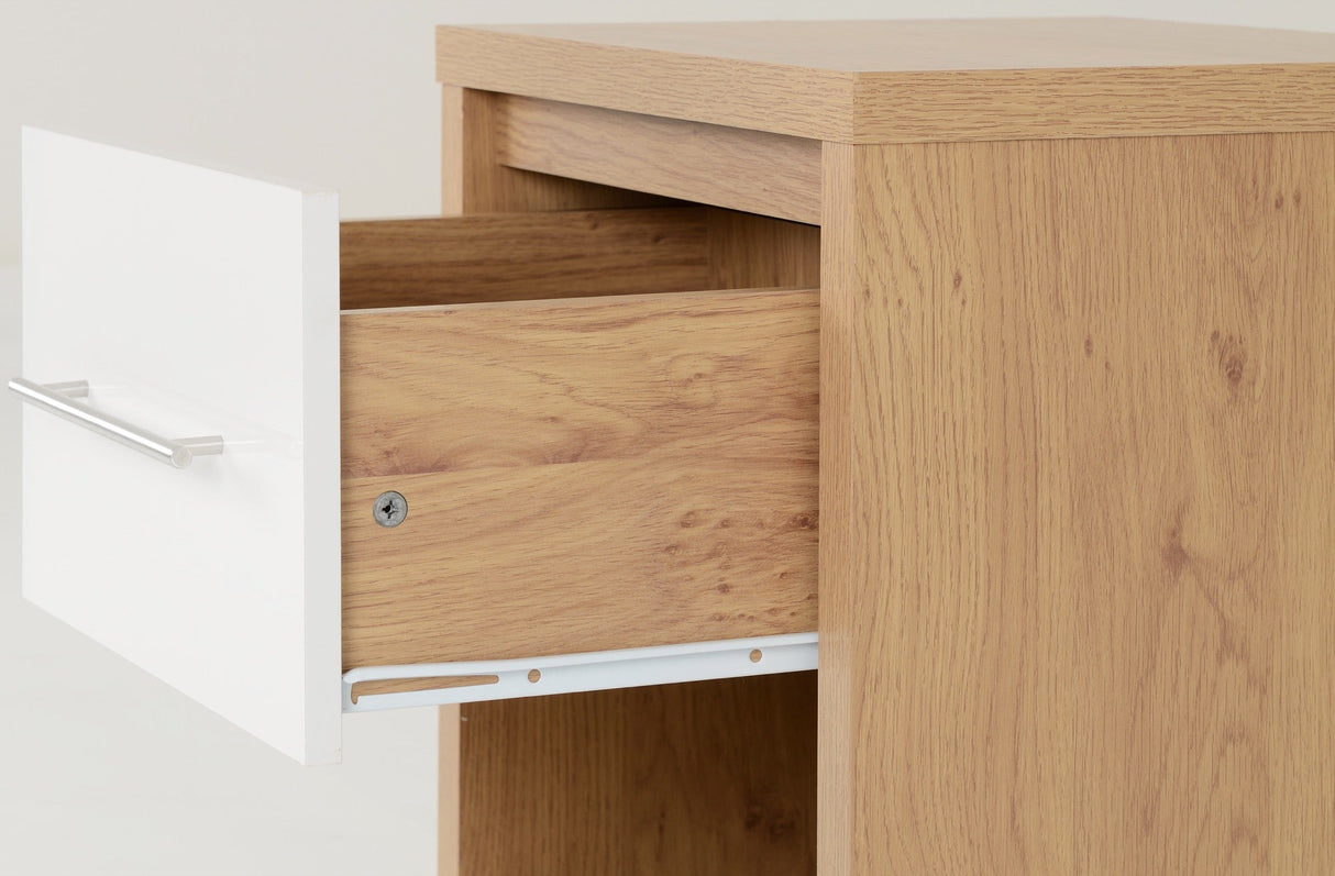 Seville 1 Drawer Bedside Cabinet - Seconique